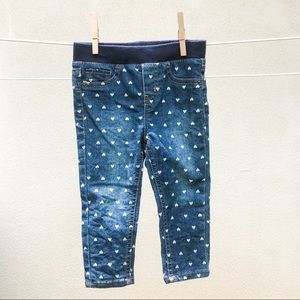 ☀️3/$20 💕Cat & Jack Heart Jeggings-18 mo